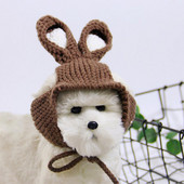 Stiilne lemmiklooma peakate Peene töötlusega kassimüts Lihtne kanda Kleit Koer Koer Kass Kootud Müts Küülikukõrvad Peakate