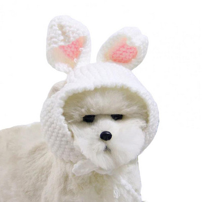 Stiilne lemmiklooma peakate Peene töötlusega kassimüts Lihtne kanda Kleit Koer Koer Kass Kootud Müts Küülikukõrvad Peakate