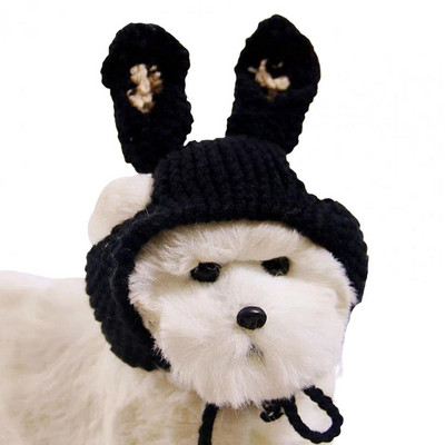 Stiilne lemmiklooma peakate Peene töötlusega kassimüts Lihtne kanda Kleit Koer Koer Kass Kootud Müts Küülikukõrvad Peakate