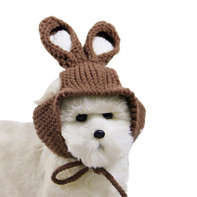 Stiilne lemmiklooma peakate Peene töötlusega kassimüts Lihtne kanda Kleit Koer Koer Kass Kootud Müts Küülikukõrvad Peakate