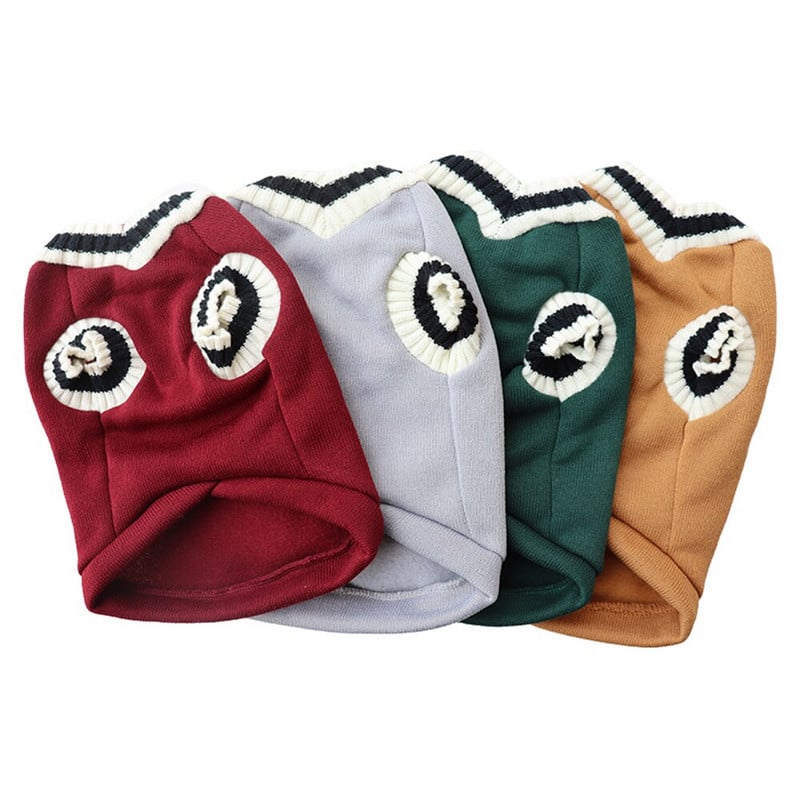 Teplé oblečenie pre psov pre malé a stredné psy, sveter pre mačky v štýle univerzity, oblečenie pre domáce zvieratá pre čivavy, buldogy, šteniatko, kostým, zimný kabát