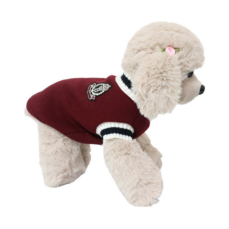 Teplé oblečenie pre psov pre malé a stredné psy, sveter pre mačky v štýle univerzity, oblečenie pre domáce zvieratá pre čivavy, buldogy, šteniatko, kostým, zimný kabát