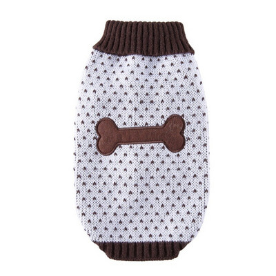 Kutsika Koera kampsun Talvine soojad riided Väikeste koerte jõulukostüüm Chihuahua mantel Luu muster Kudumine Heegeldatud Rõivad Jersey
