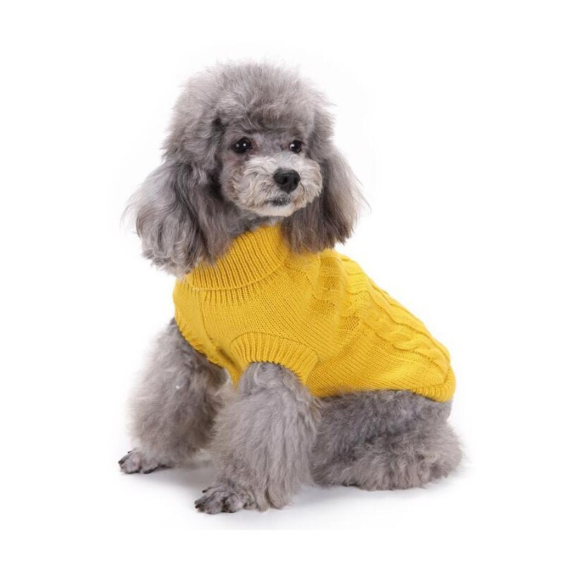 Zimný sveter pre psov pre malých a veľkých psov, jednofarebné oblečenie pre psov, vesta pre šteniatka a mačky, kostým pre čivavu, francúzskeho buldočka