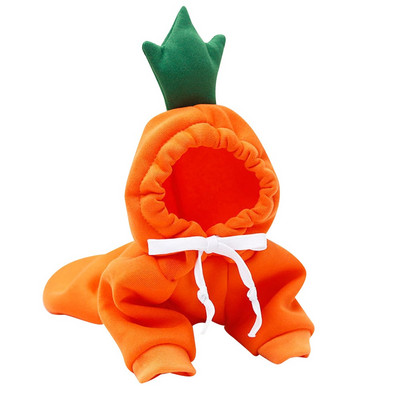 Χαριτωμένα φρουτένια ρούχα για σκύλους για μικρά σκυλιά Φούστες με κουκούλα ζεστά φλις ρούχα για κατοικίδια Παλτό για κουτάβι γάτα στολή για τζάκετ για κουτάβι