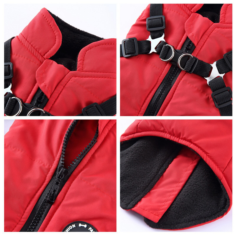 Koeramantel jakk rakmetega Soojad lemmikloomariided Soojad koera talveriided Koera spordivest Chihuahua labradori buldogi mantli kostüüm