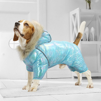 Топли дрехи за кучета Зимна дебела козина Pet Puppy Jacket Палто Водоустойчив кучешки костюм Облекло за малки, средни големи кучета Чихуахуа