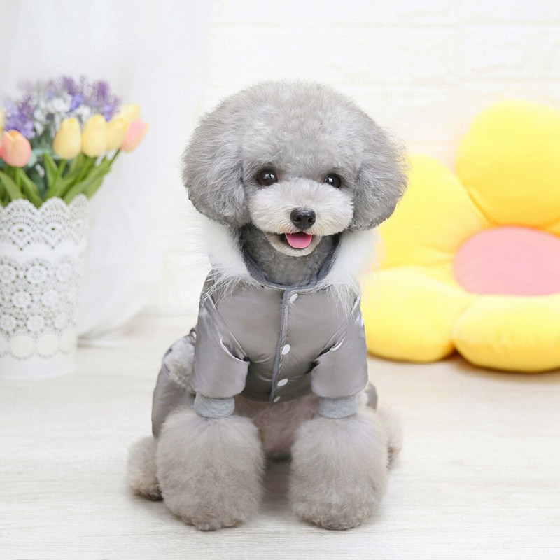 Zimné oblečenie pre psov, teplý kabát s kapucňou, bavlnená prešívaná bunda, lyžiarsky oblek, vetruodolný, nepremokavý, pre domáce a vonkajšie použitie, darček pre šteňatá