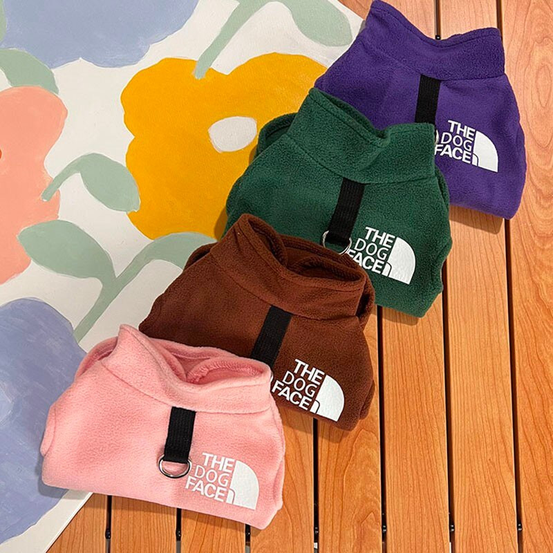 Talvisest fliisist lemmikloomakoerte riided Soe koeravest jakk tõmberõngaga Prantsuse buldogi kutsikas väikestele keskmistele koertele riided Perro