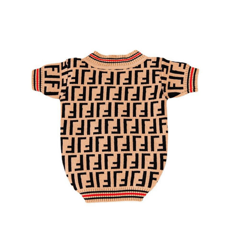 Talvised koerakampsunid Pruunid L Disainriided väikestele koertele Chihuahua Pommeri kutsikate kostüüm Lemmikloomade esemed XS-XXL