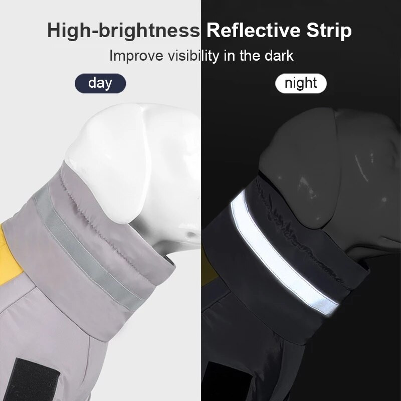 Big Dog Jacket Χειμερινά ζεστά ρούχα για σκύλους για μεσαίου μεγέθους σκύλους Αδιάβροχο παλτό κατοικίδιων ζώων Κοστούμι Λαμπραντόρ Golden Retriever Ολόσωμες φόρμες