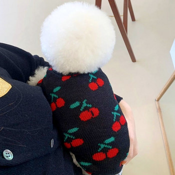 Μοντέρνα ρούχα Cherry Dog Πλεκτό πουλόβερ για κατοικίδια Teddy Bichon Ζεστό χειμωνιάτικο Puppy Pullover Corgi Bi-legs XS-XL