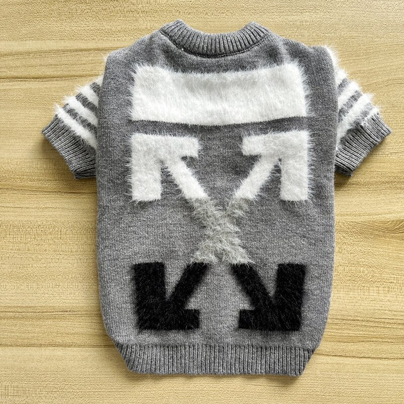Módny sveter pre domáce zvieratá, oblečenie pre psov, zahusťovacie teplé oblečenie pre psy, pletenie, malý roztomilý čivava, potlač, jeseň/zima, maskoti Garyho chlapca