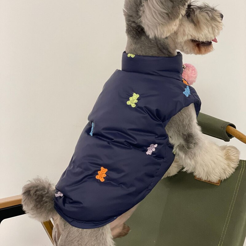 Soe karu sulejope mantel Lemmiklooma koera riided Multikas Paksud riided Koerad Väikesed armsad Chihuahua Print Sügistalv Talv valge poiss Kingitus