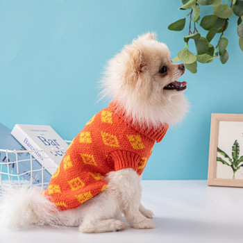 Есенно/зимна модна водолазка Пуловер за домашни любимци Меки и удобни дрехи за кучета Шнауцер Корги за малки и средни кучета