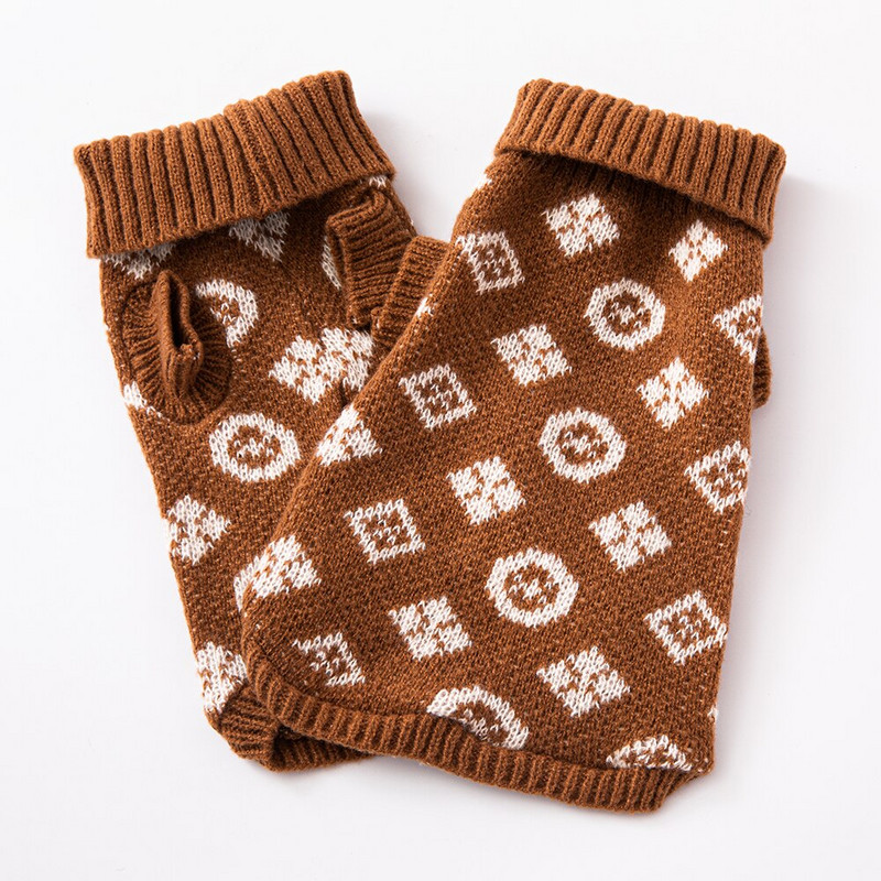 Pulover pentru animale de companie cu gât rotic la modă de toamnă/iarnă Haine moi și confortabile pentru câini Schnauzer Corgi pentru câini mici și mijlocii