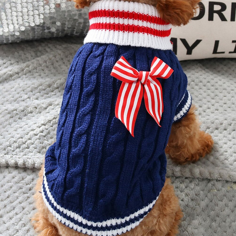 Koerariided soojad kutsika merevärvi stiilis kikilipsud kampsunid lemmiklooma jope mantel Talvine koera kampsun riided väikestele koertele chihuahua