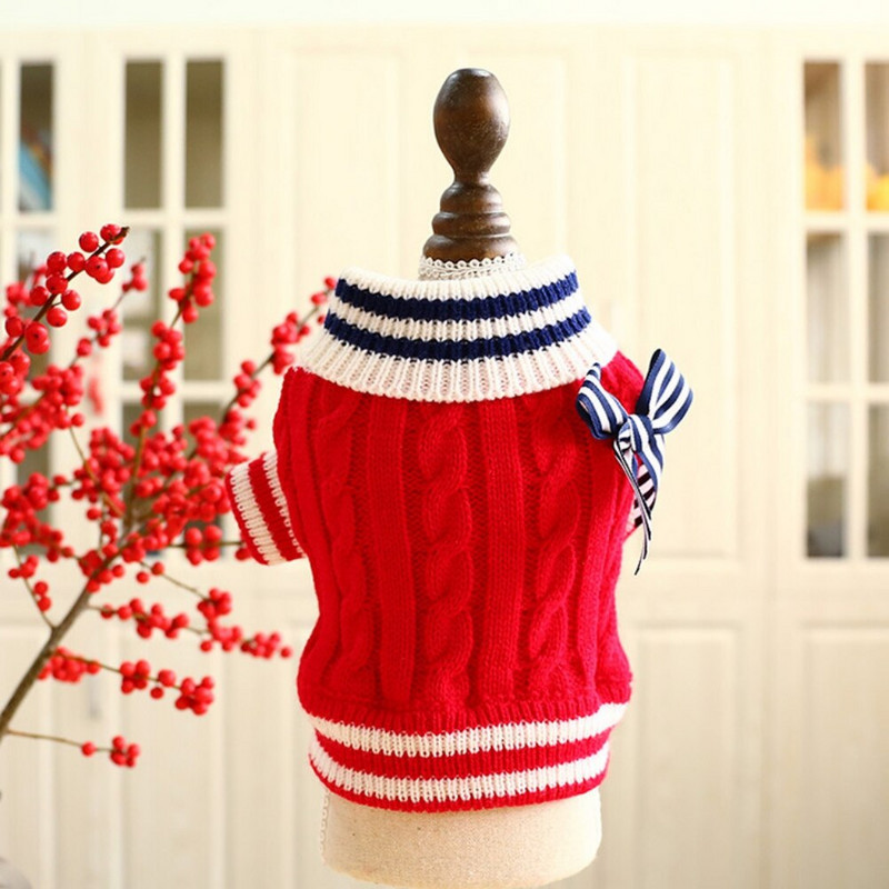 Koerariided soojad kutsika merevärvi stiilis kikilipsud kampsunid lemmiklooma jope mantel Talvine koera kampsun riided väikestele koertele chihuahua