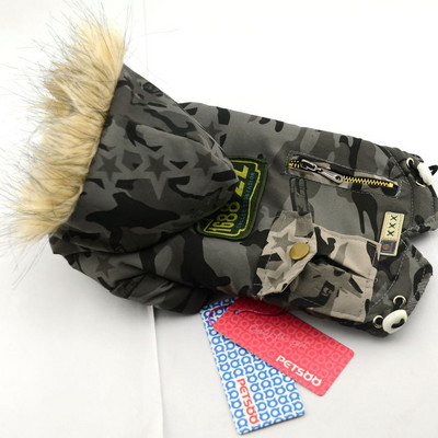 Klasický maskáčový kabát pre psa, zimný, oblečenie pre šteniatka, armádne zelený