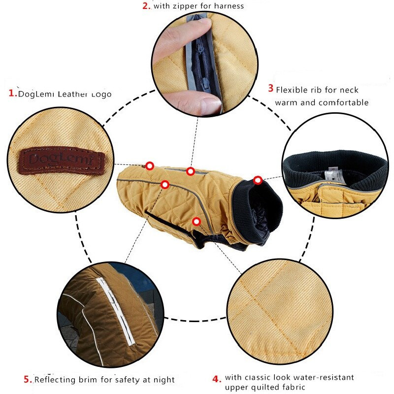 Υψηλής ποιότητας ρούχα σκύλου Καπιτονέ παλτό σκύλου Ζεστό γιλέκο για κατοικίδια Νέο μεγάλο ρετρό άνετο χοντρό γιλέκο σκύλου Ρούχα 6 χρωμάτων