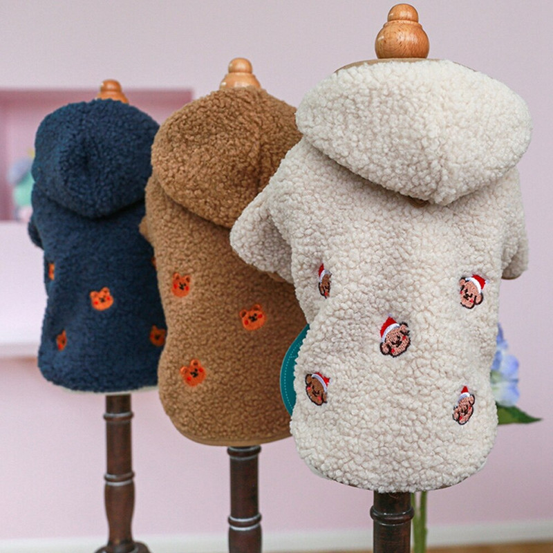 Iarnă pentru câini din lână de miel haine termice Hanorac pentru câini Jachetă termică pentru câini ținute pentru cățeluș haină pisica hanorac îmbrăcăminte