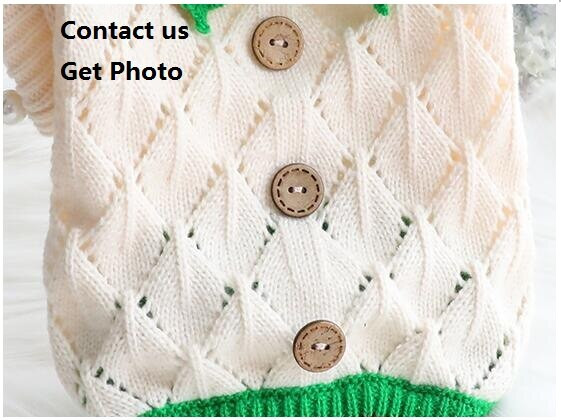 Haine de modă de toamnă pentru câini prințesă pulover cu nasturi din lemn Ins câine mic Teddy Bichon animal de companie