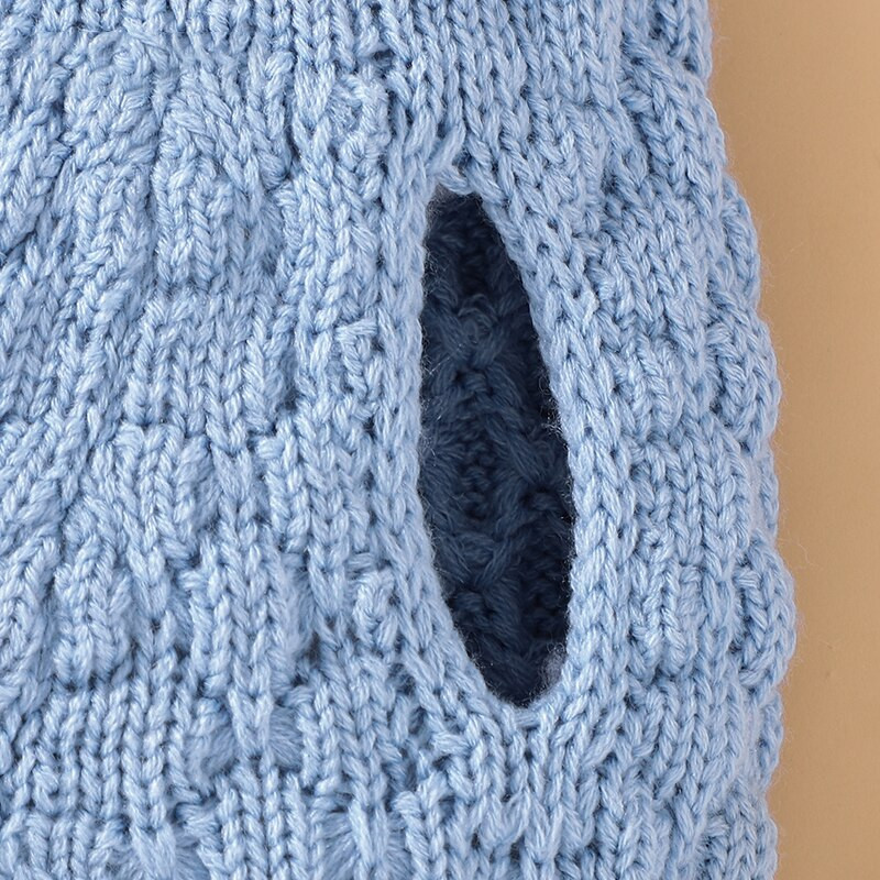 Haine pentru animale de companie, simplu, multi-colore, model carouri, pulover tricotat cu gluga Haine pentru animale