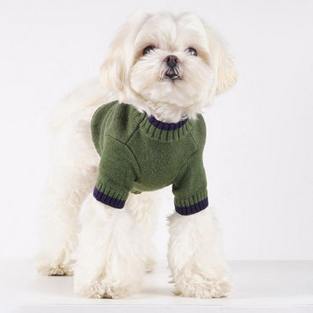 Топлозадържащ добър костюм за кученце с кръгло деколте Декор Полиестерен пуловер за кученца против избледняване за открито