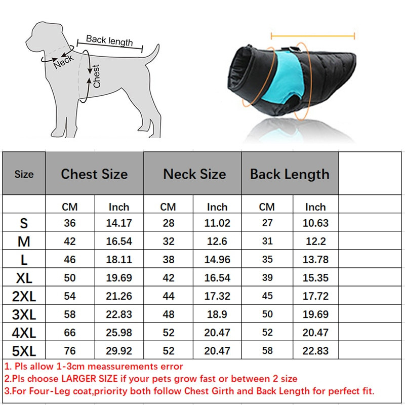 Γιλέκο σκύλου αδιάβροχο χειμωνιάτικο παλτό ζεστών ρούχων για μικρούς μεσαίου μεγέθους σκύλους Chihuahua French Bulldog Clothing S-5XL