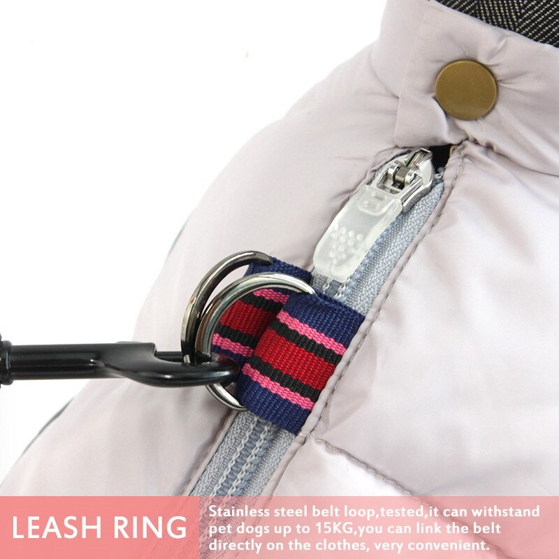 Žieminiai naminių šunų drabužiai Super šilta striukė Storesnė medvilninė kailis Neperšlampama mažų šunų naminių gyvūnėlių rūbai prancūzų buldogo šuniukui