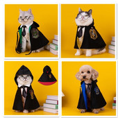 Potter Cat Cape Puppy Shawl Halloweeni lemmiklooma kostüüm koera komplekt.