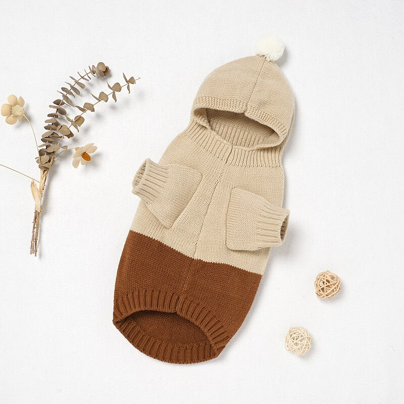 Koera kassi riided kampsun, kootud armas pompoon, süda Lemmikloomarõivad kapuutsiga nööpidega koerariided