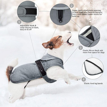 Benepaw Cold Weather Dog Coat Winter Comfortable Dog Warm Fleece Jacket Ветроустойчиво Куче Дрехи Жилетка За Малки Средно Големи Кучета