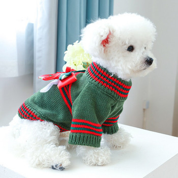 Акрилен пуловер за котки за кучета Топли меки плетени костюми за кучета и котки Удобен коледен пуловер за котки Есен Зима Продукти за домашни любимци