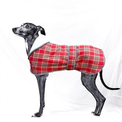 Oblečenie pre psov Luxusný dizajnérsky zimný teplý škótsky kockovaný kabát pre stredne veľké psy s hrubou flísovou podšívkou, reflexná bunda pre domáce zvieratá