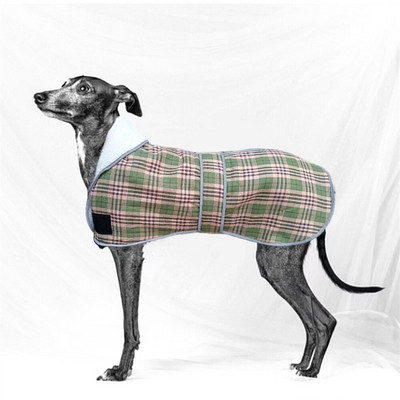 Oblečenie pre psov Luxusný dizajnérsky zimný teplý škótsky kockovaný kabát pre stredne veľké psy s hrubou flísovou podšívkou, reflexná bunda pre domáce zvieratá
