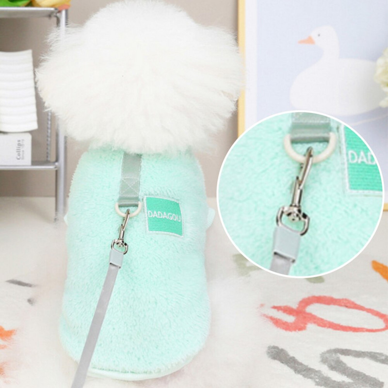 Ρούχα για κατοικίδια Fleece Ζεστό γιλέκο σκύλου Παλτό Πουλόβερ Κουτάβι Πουλόβερ Γάτα Ένδυση για κατοικίδια Μονόχρωμο Ζεστό γιλέκο για κατοικίδια