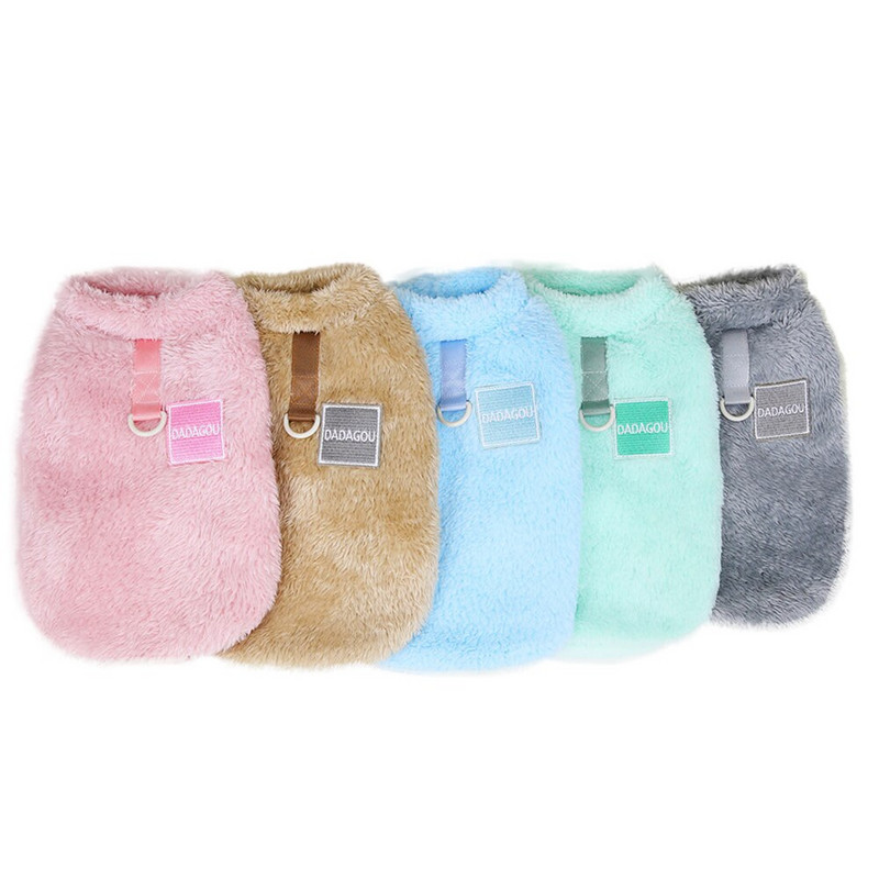 Ρούχα για κατοικίδια Fleece Ζεστό γιλέκο σκύλου Παλτό Πουλόβερ Κουτάβι Πουλόβερ Γάτα Ένδυση για κατοικίδια Μονόχρωμο Ζεστό γιλέκο για κατοικίδια