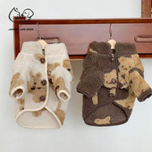 Jesenné a zimné oblečenie pre psov, teplé oblečenie pre mačky, psy, malý medvedík, bavlnená bunda, šteňa, bišon, plyšový ...