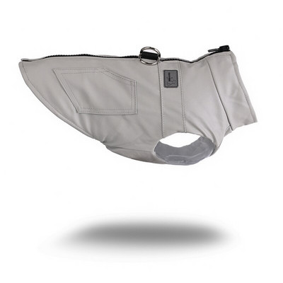 Jachetă din piele de lux pentru câini. Jachetă impermeabilă cu fermoar complet, cu lesă, inel în D, haine pentru câini de iarnă pentru câini mici, mijlocii mari, buldog