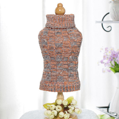 Pletený sveter pre psa a mačku, farebný dizajn s otočným vzorom, kabát a bunda pre šteniatka, zimné teplé oblečenie, 5 veľkostí, 4 farby