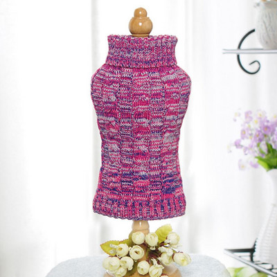 Pletený sveter pre psa a mačku, farebný dizajn s otočným vzorom, kabát a bunda pre šteniatka, zimné teplé oblečenie, 5 veľkostí, 4 farby