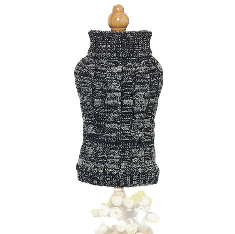 Pletený sveter pre psa a mačku, farebný dizajn s otočným vzorom, kabát a bunda pre šteniatka, zimné teplé oblečenie, 5 veľkostí, 4 farby