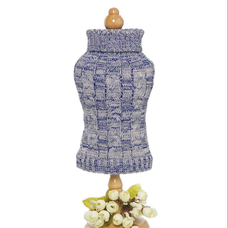 Pletený sveter pre psa a mačku, farebný dizajn s otočným vzorom, kabát a bunda pre šteniatka, zimné teplé oblečenie, 5 veľkostí, 4 farby