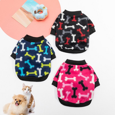 Puppy T-Shirt Pet Coat Pet Pullover Dogs Jacket Dog Clothing Warm Pet Clothes Cute Comfortable Printed Crew Neck Dog T-Shirt