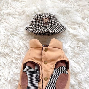 Lemmiklooma puuvillane jope sügistalv keskmine väike koerariided armas kapuuts mood mantel kassipoeg kutsikas soe kampsun buldog puudel malta keel