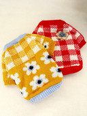 Kućni ljubimac, mali pas, mačka, zimska odjeća TEDDY Pulover s čivavom u obliku cvijeta u 2 boje, 5 veličina