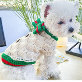 Pulovere cu fundă de lemn cu fundă Haine pentru câini Pulover pentru pisici Pulover pentru câini de talie mică.