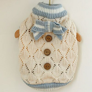 Pulovere cu fundă de lemn cu fundă Haine pentru câini Pulover pentru pisici Pulover pentru câini de talie mică.