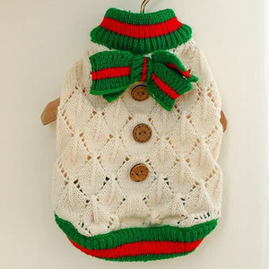 Pulovere cu fundă de lemn cu fundă Haine pentru câini Pulover pentru pisici Pulover pentru câini de talie mică.